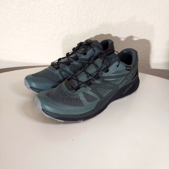 Salomon Other - Salomon Gray Blue Sense Ride Trail Running Sneakers